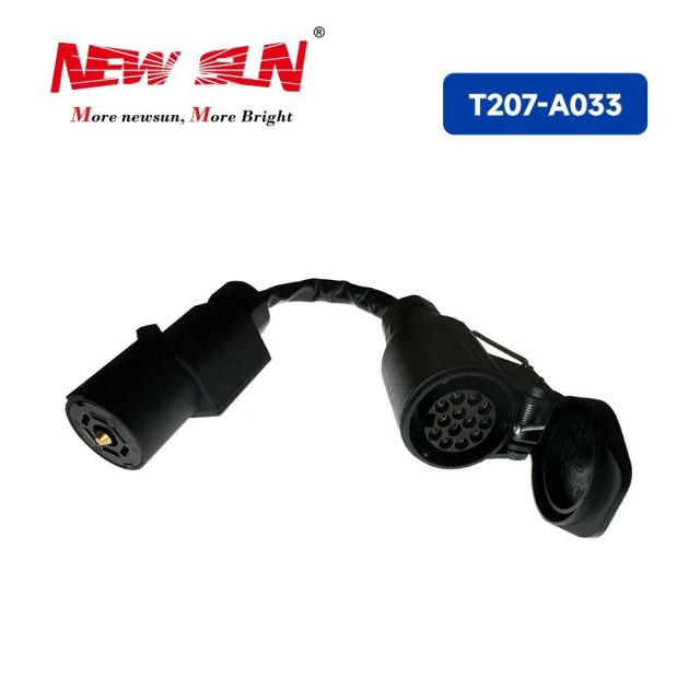 Us 7way to EU 13 Way Adapter New Version Trailer Light Converter
