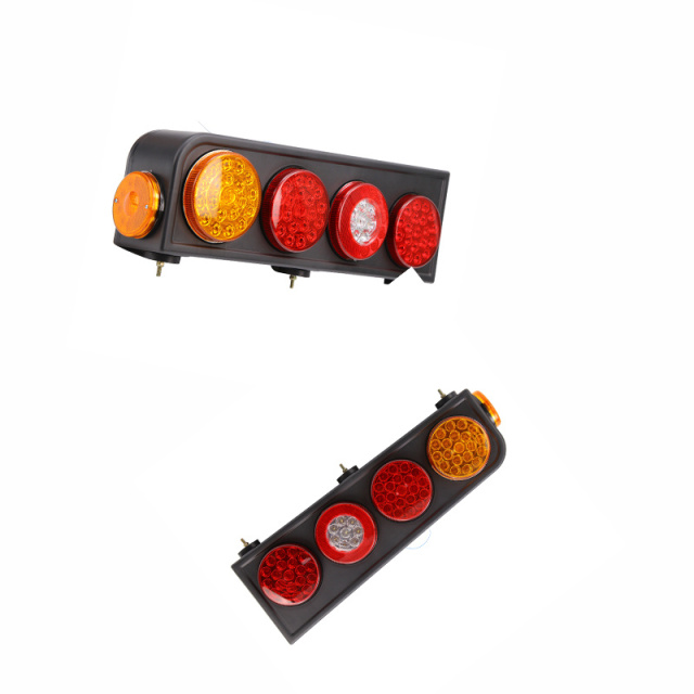 LED 4" Round Combination Taillight for Heavy-Duty Truck Tractor Stop/Tail/Turn/Reverse Rear Lamp