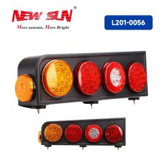 LED 4" Round Combination Taillight for Heavy-Duty Truck Tractor Stop/Tail/Turn/Reverse Rear Lamp
