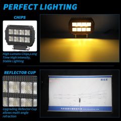 2025 Tractors New Waterproof Lp68 Square Driving Floodlight Working Lights