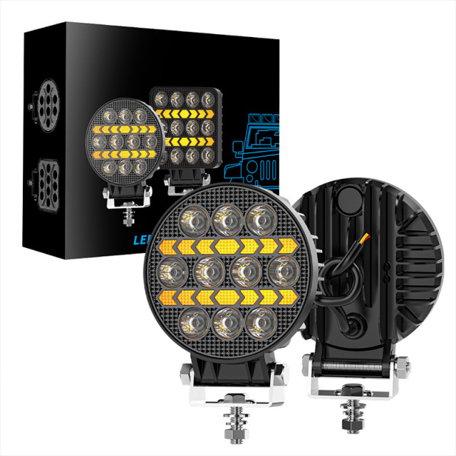 4inch LED off-Road 4X4 Round Spotlight 12V 24V Work Light for Jeep Truck Car Tractor SUV ATV Car LED Headlights