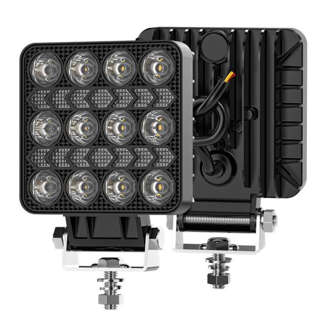 New Black Cover LED Square Headlights 4 Inch LED Work Light for Truck Tracto ATV UTV Boat LED Working Lights