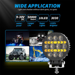 4inch LED off-Road 4X4 Round Spotlight 12V 24V Work Light for Jeep Truck Car Tractor SUV ATV Car LED Headlights