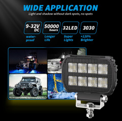 2025 Tractors New Waterproof Lp68 Square Driving Floodlight Working Lights