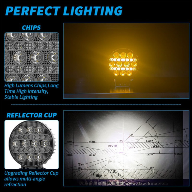 4inch LED off-Road 4X4 Round Spotlight 12V 24V Work Light for Jeep Truck Car Tractor SUV ATV Car LED Headlights