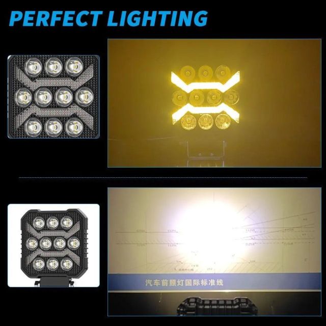 4 Inch Square off Road Driving Headlight Position Spotlights Car Accessories Aluminum 9-30V Tractor SUV LED Work Light