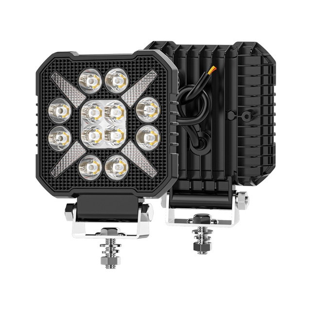 Wholesale 4inch Square LED Work Light Waterproof Offroad LED Laser Spot Flood Beam for Trucks Jeeps