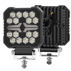 New 4-Inch off-Road Vehicle Light with Amber DRL Square Light System Used for Automotive off-Road Vehicle LED Engineering Lights