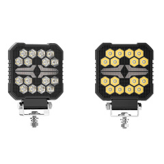 New 4-Inch off-Road Vehicle Light with Amber DRL Square Light System Used for Automotive off-Road Vehicle LED Engineering Lights