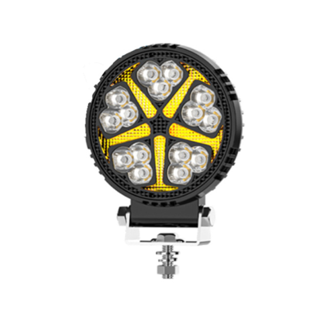 Automotive Truck Forklift off Road Driving Lights Auxiliary Headlight White Yellow Round DRL Work Lights