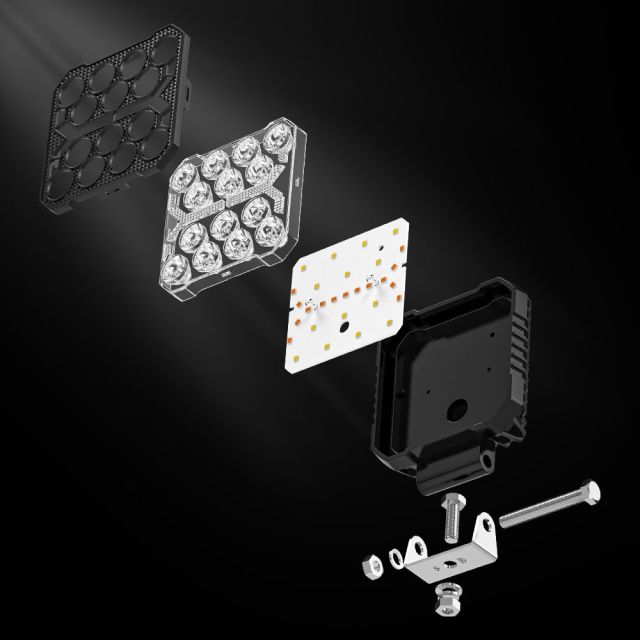 New 4inch LED Spotlight Work Light for Truck LED Working Lights Black Cover LED Square Headlights