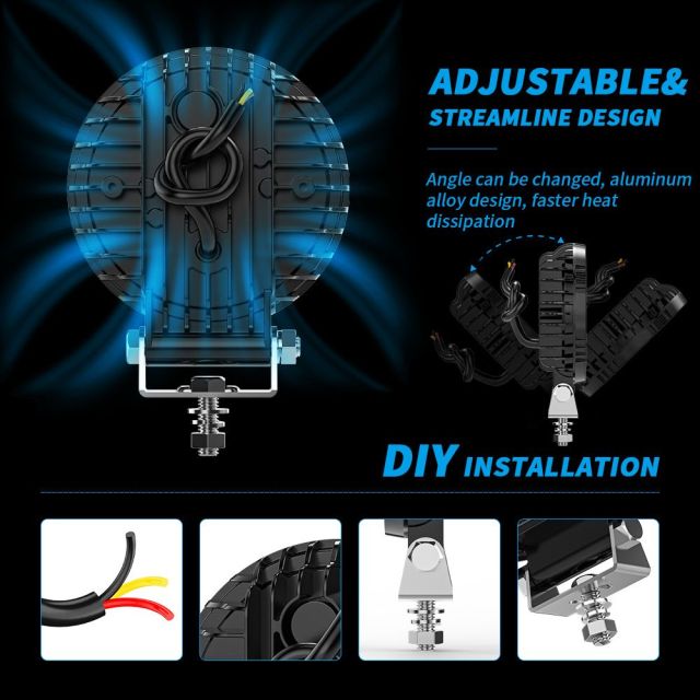 LED Automotive Work Light off-Road LED Headlight Spotlight Auxiliary Driving Light