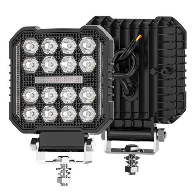 New Square Spotlight Work Light for Truck LED Working Lights Black Cover LED Square Headlights