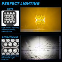 New 4inch LED Spotlight Work Light for Truck LED Working Lights Black Cover LED Square Headlights
