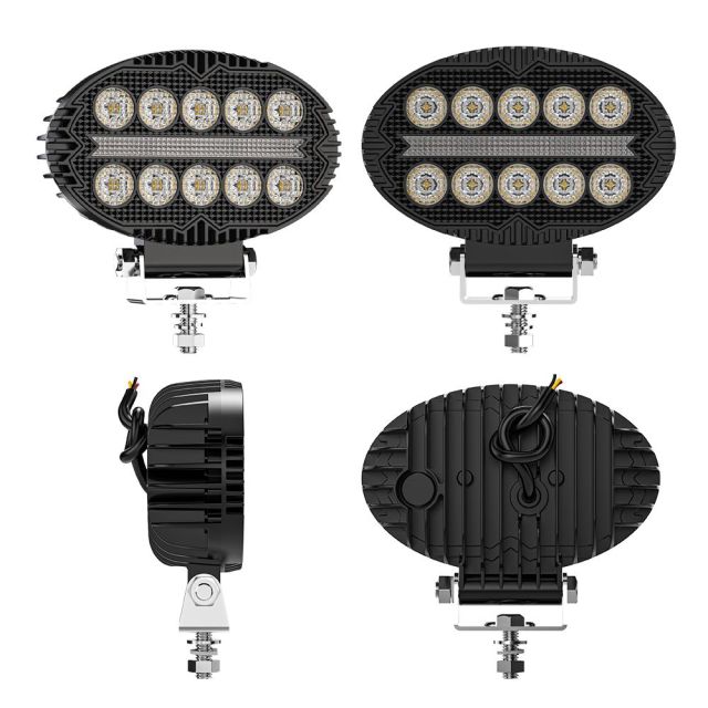 Wholesale Oval Shape LED Work Lights with DRL Spotlights Working Lamp