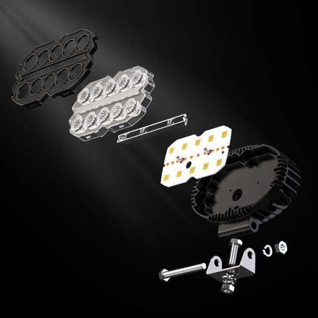 Wholesale Oval Shape LED Work Lights with DRL Spotlights Working Lamp
