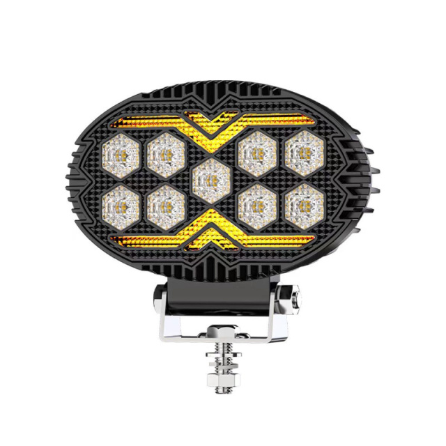 Super Bright Round LED Work Light Modified Car LED Flood Light with Daylight Running Light