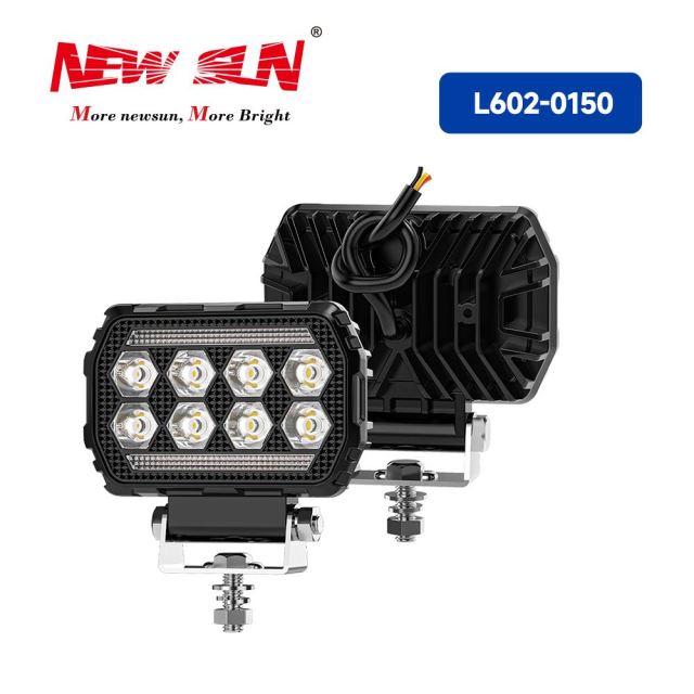 Tractors New Waterproof IP68 Square Driving Spotlight Work LED Headlights Flood Flash Working Lights