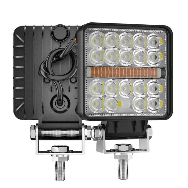 4" Square Auto Working Light Dual Lighting Car Driving DRL Headlamp Strobe Lights for Truck Motorcycles