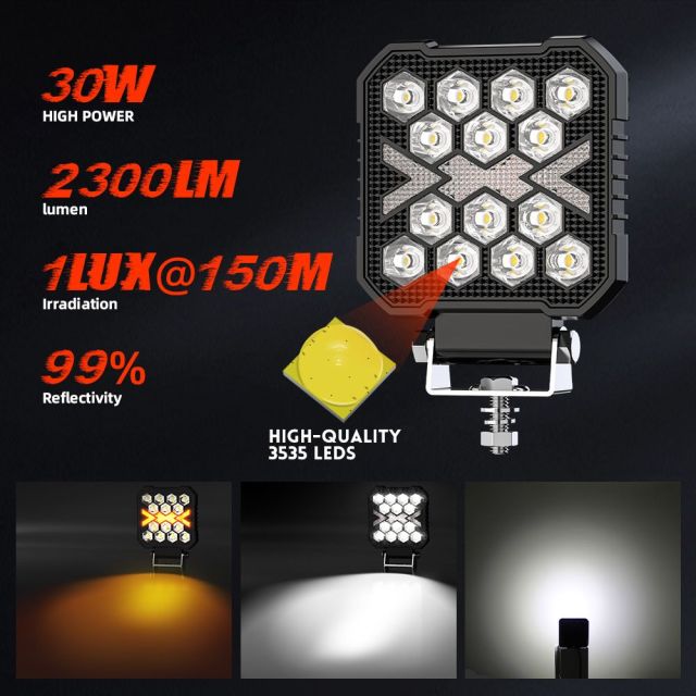 Waterproof Work Lamps Van Flashing Work Lights for Trucks