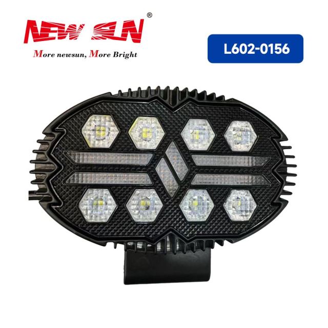 2025 Round 12-80V LED LED Work Light DRL Spotlights Auxiliary Light Worklight LED for SUV Trucks Boats