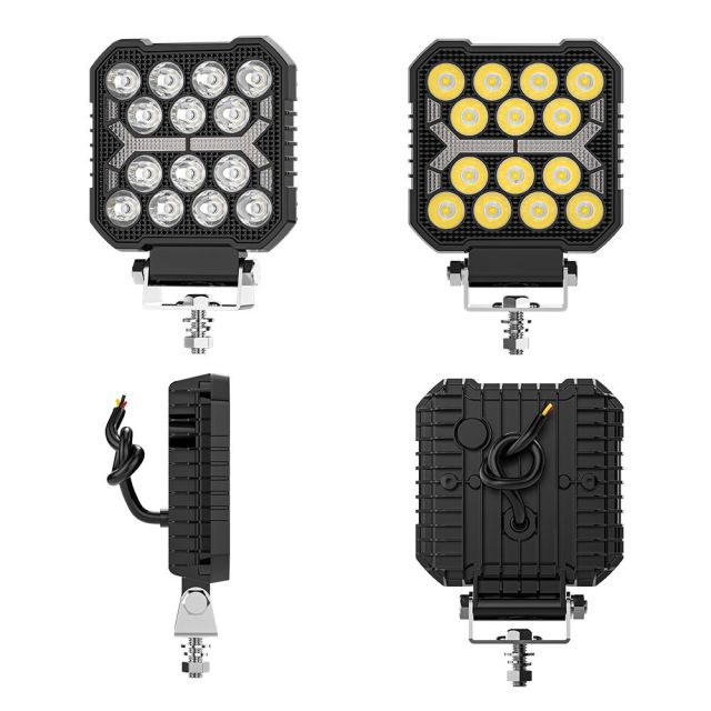 4 Inch Square DRL Spotlights Auxiliary Light Work Light LED LED Car Work Light for off-Road Vehicle Car