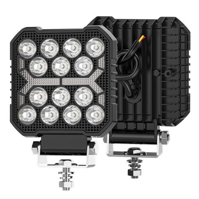 4 Inch Square DRL Spotlights Auxiliary Light Work Light LED LED Car Work Light for off-Road Vehicle Car