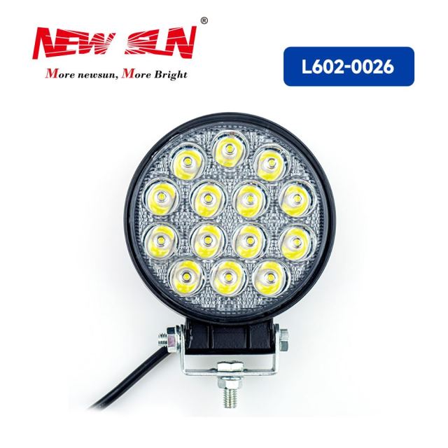 4 Inch 42W Round LED Work Light Spotlight for 4X4 Offroad ATV UTV Truck Tractor Motorcycle Driving Fog Lights