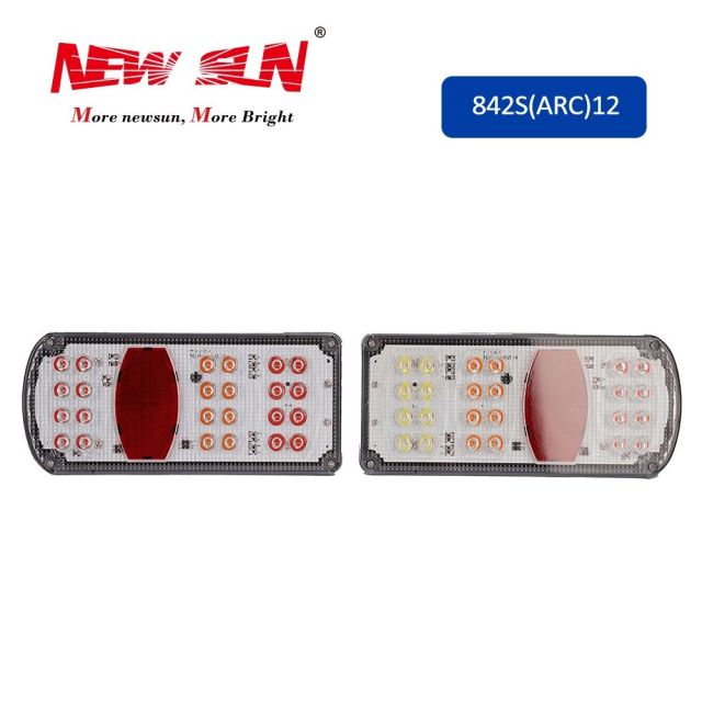 LCV /Bike Carriers/Racks Position/Stop/Fog/Reverse/Direction/Plate 842s (ARC) 12 LED Multifunctional Rear Lamp