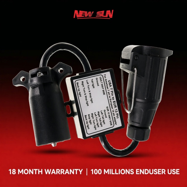 Us 7 Way to EU 13 Way Trailer Light Converter