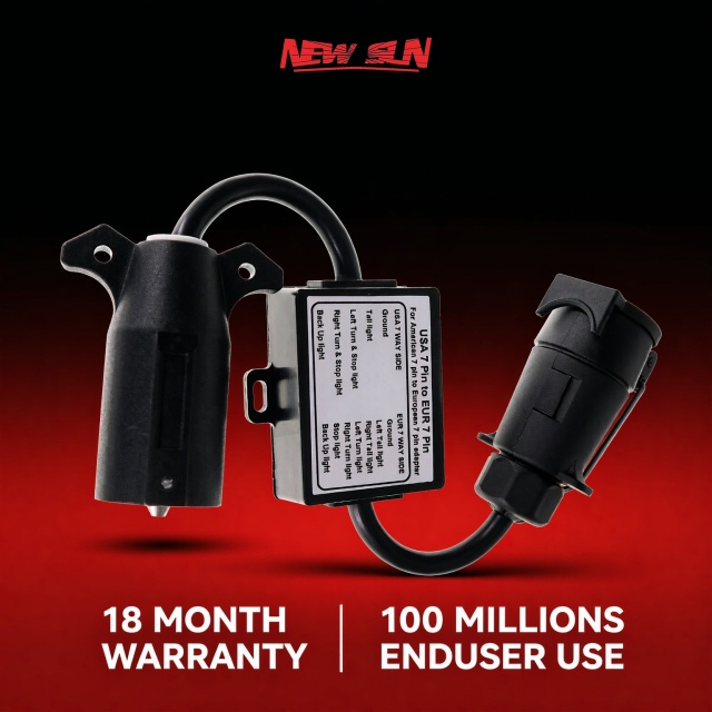 Us 7way to EU 7 Way Trailer Light Converter