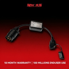EU 7 Way Adapter to Us 4 Way Trailer Light Converter