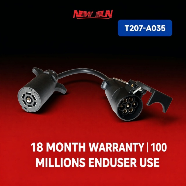 Us 7way to EU 7 Way Adapter Standard Type Trailer Light Converter
