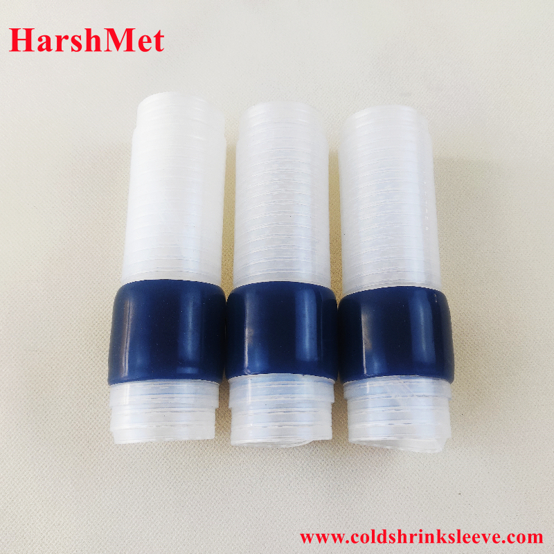 Tubo termoretraibile in gomma siliconica trasparente con un lato e mastice incorporato,HarshMet,Tubo termoretraibile in gomma siliconica trasparente con un lato e mastice incorporato