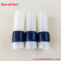 Tubo termoretraibile in gomma siliconica trasparente con un lato e mastice incorporato,HarshMet,Tubo termoretraibile in gomma siliconica trasparente con un lato e mastice incorporato
