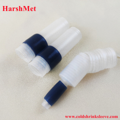 Tubo termoretraibile in gomma siliconica trasparente con un lato e mastice incorporato,HarshMet,Tubo termoretraibile in gomma siliconica trasparente con un lato e mastice incorporato