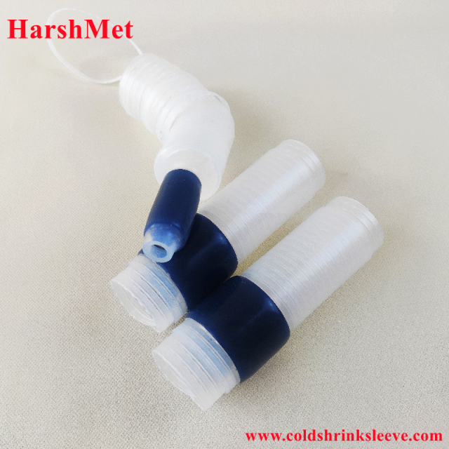 Tubo termoretraibile in gomma siliconica trasparente con un lato e mastice incorporato,HarshMet,Tubo termoretraibile in gomma siliconica trasparente con un lato e mastice incorporato