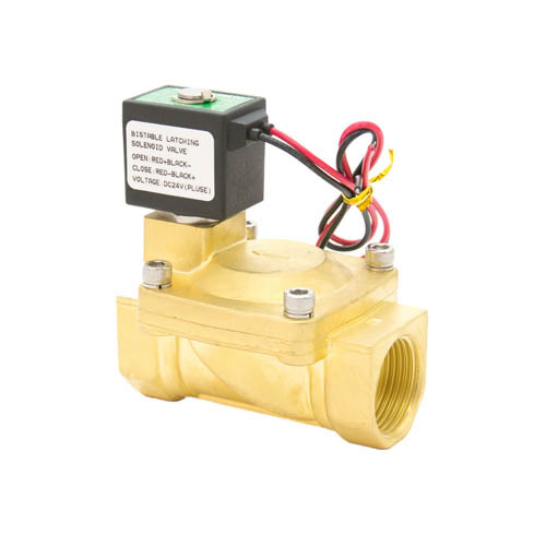 Pulse self-holding solenoid valve