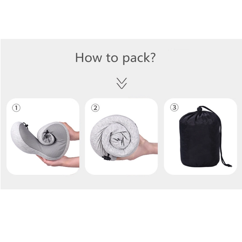 Uuname Travel Pillow Foam Pillow For Airplanes Memory Foam Neck Pillow U Shaped Pillow For Travel With Storage Bag  For Long Flights For Travel-F05