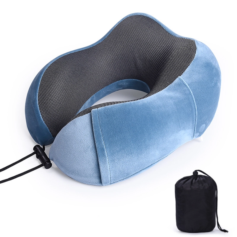 Uuname Travel Pillow Foam Pillow For Airplanes Memory Foam Neck Pillow U Shaped Pillow For Travel With Storage Bag  For Long Flights For Travel-F05