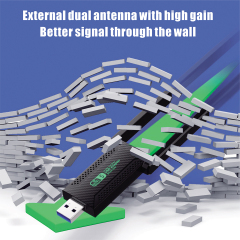 Uuname USB3.0 Usb Wifi Adapter For Pc Wireless Dual Band Adapter WiFi 5 1200Mbps 2.4G/ 5Ghz Network Wifi Adapter Pc Usb Adapter Wifi