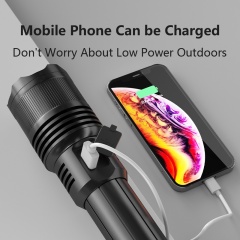 Smiling Shark 6000 Lumens 5500Mah 8 Hours  Long Last Led Torch Rechargeable Torch Flashlight 4 Mode Super Bright  Torches Rechargeable Torches Led Rechargeable Torch Llight Rechargeable-4modes Zoomable Waterproof for Camping Hiking Working-SD5212