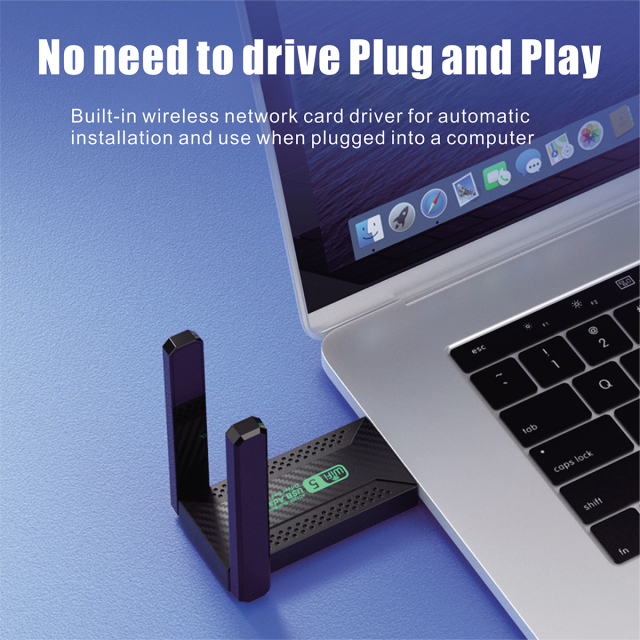 Uuname USB3.0 Usb Wifi Adapter For Pc Wireless Dual Band Adapter WiFi 5 1200Mbps 2.4G/ 5Ghz Network Wifi Adapter Pc Usb Adapter Wifi