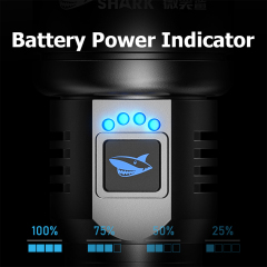 Smiling Shark 6000 Lumens 5500Mah 8 Hours  Long Last Led Torch Rechargeable Torch Flashlight 4 Mode Super Bright  Torches Rechargeable Torches Led Rechargeable Torch Llight Rechargeable-4modes Zoomable Waterproof for Camping Hiking Working-SD5220