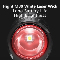 Smiling Shark 6000 Lumens 5500Mah 8 Hours  Long Last Led Torch Rechargeable Torch Flashlight 4 Mode Super Bright  Torches Rechargeable Torches Led Rechargeable Torch Llight Rechargeable-4modes Zoomable Waterproof for Camping Hiking Working-SD5212