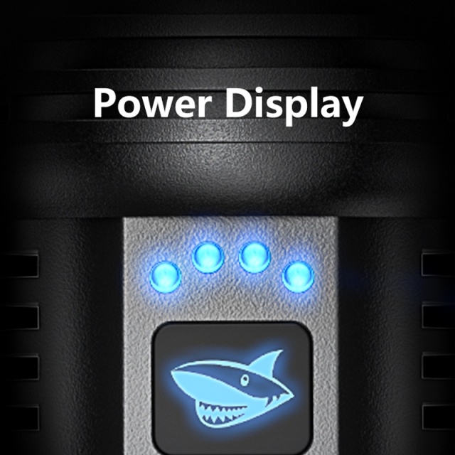 Smiling Shark 6000 Lumens 5500Mah 8 Hours  Long Last Led Torch Rechargeable Torch Flashlight 4 Mode Super Bright  Torches Rechargeable Torches Led Rechargeable Torch Llight Rechargeable-4modes Zoomable Waterproof for Camping Hiking Working-SD5212