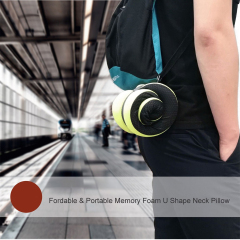 Uuname Travel U Shaped Pillow Memory Foam Pillow Neck Pillow With Carrying Pouch  Fordable And Portable Removable and Washable For Long Flights For Travel-F16