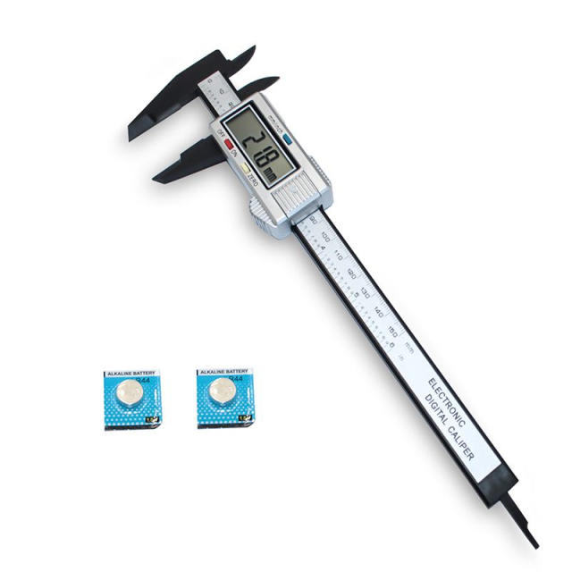 Uuname 150mm Digital Vernier Caliper Micrometer Caliper &amp; 2 Batteries