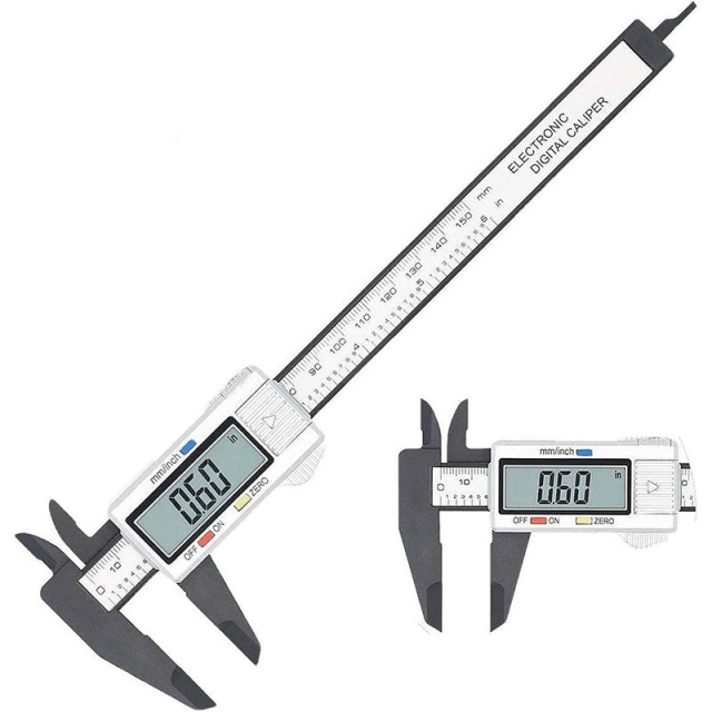 Uuname 150mm Digital Vernier Caliper Micrometer Caliper &amp; 2 Batteries