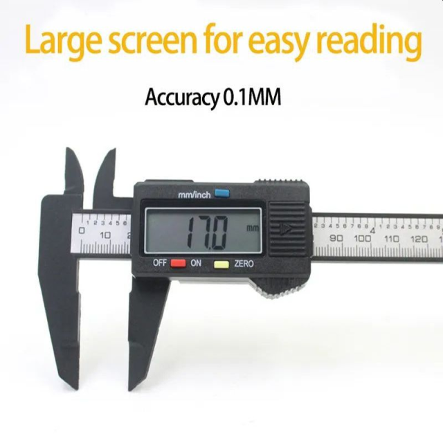 Uuname 150mm Digital Vernier Caliper Micrometer Caliper &amp; 2 Batteries